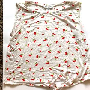 Small white cherry tank top.